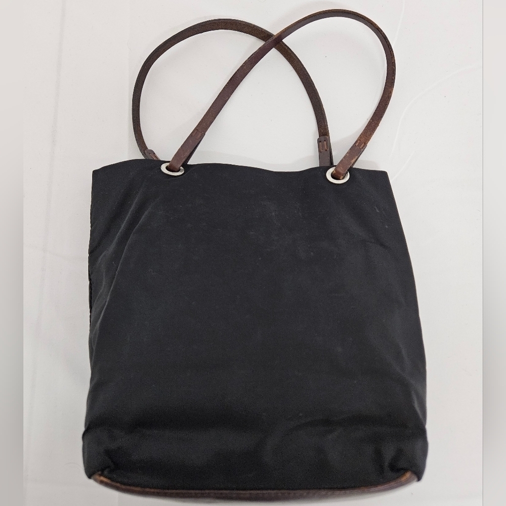Fendi Vintage Zucca Tote Bag In Black Nylon And Leather Monogram - Picture 10 of 16